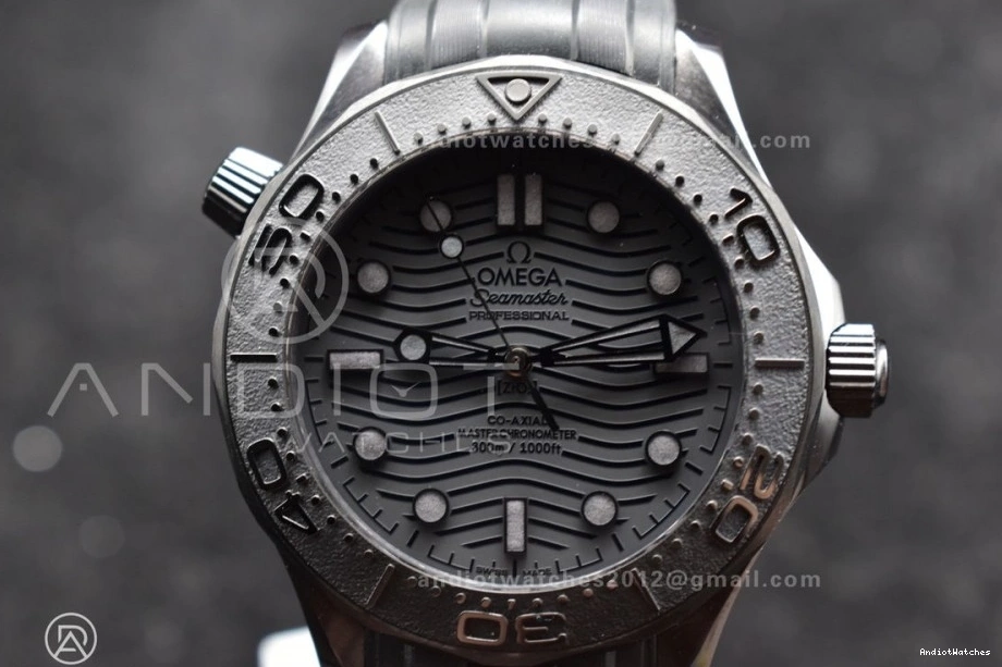1066 43.5mm on Black Dial Black Best 1:1 Ceramic VSF Edition Strap Black Rubber Durable Seamaster A 300m 0430